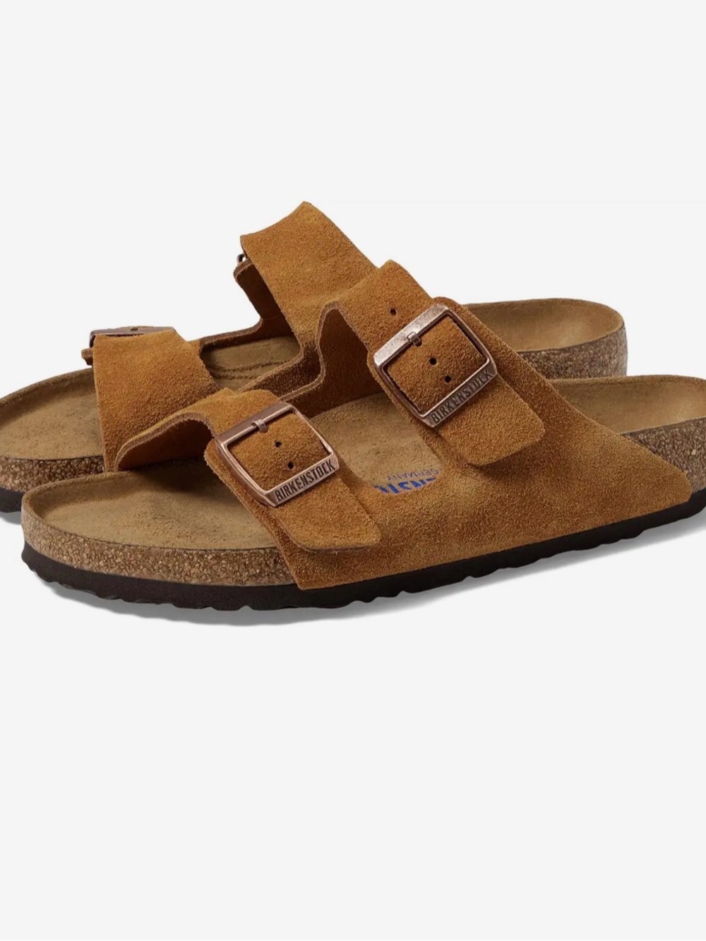 NIB Birkenstock Arizona Soft Footbed Suede Sandals Mink Brown Size 40 Narrow